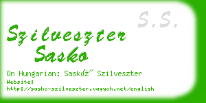 szilveszter sasko business card